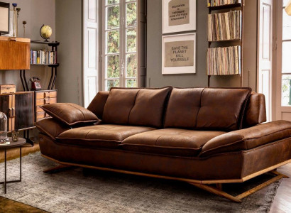 Modern brown color 3-seater sofa comfort and style combined in one ensemble.